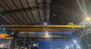 Double Girder EOT Crane in Steel Plant with Anti-Sway Control