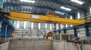 This custom-designed double girder EOT crane is capable of lifting up to 200 tons and features our advanced anti-sway technology