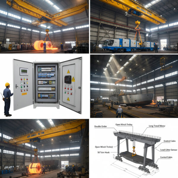 50 ton double girder eot cranes design